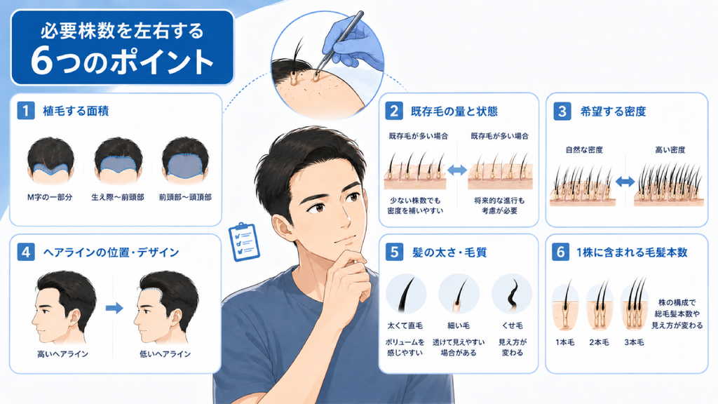 必要株数を左右する6つのポイント