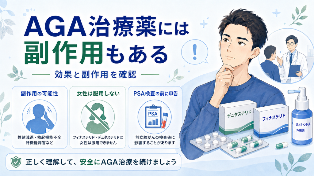 AGA治療薬には副作用もある