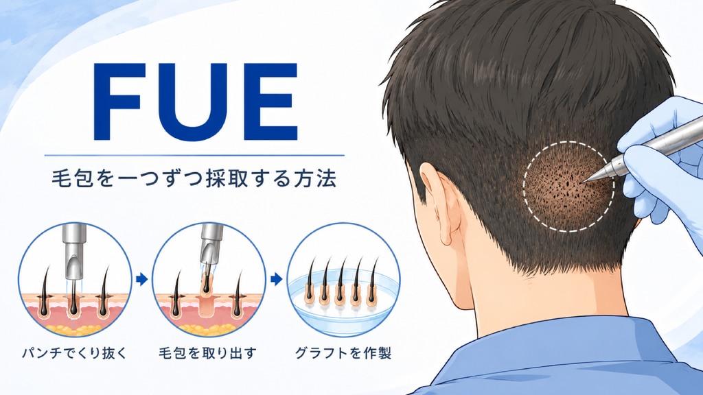 FUEとは？毛包を一つずつ採取する方法