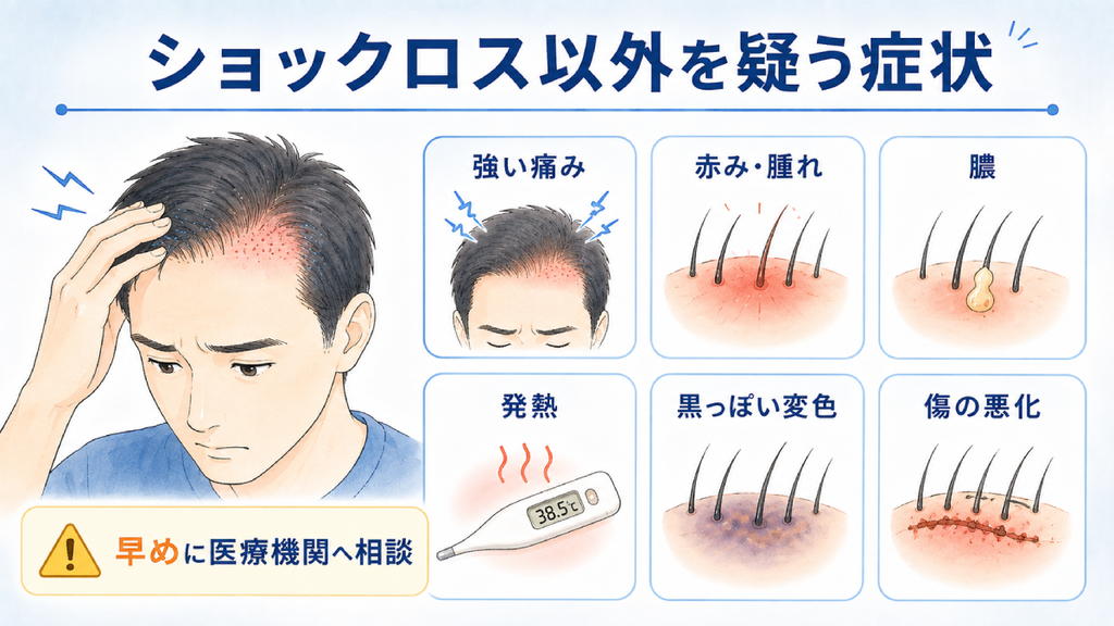 ショックロス以外を疑ったほうがよい症状