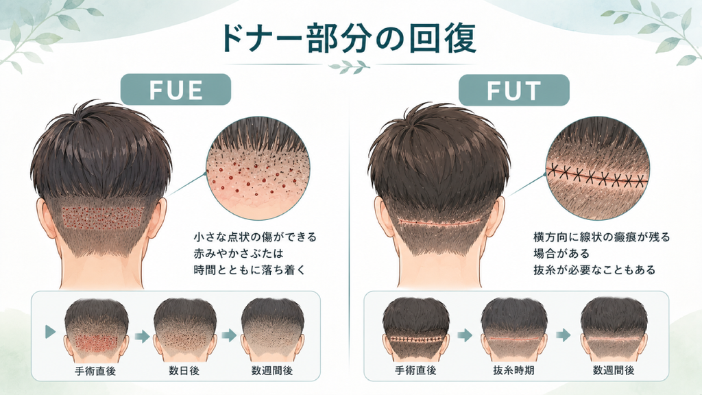 ドナー部分はどのように回復する？