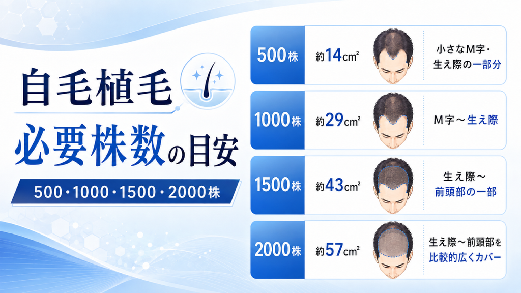 自毛植毛に必要な株数の目安