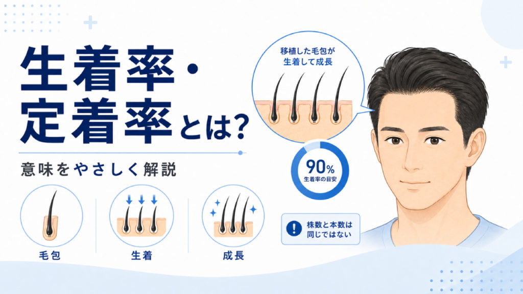 自毛植毛の「生着率」「定着率」とは？
