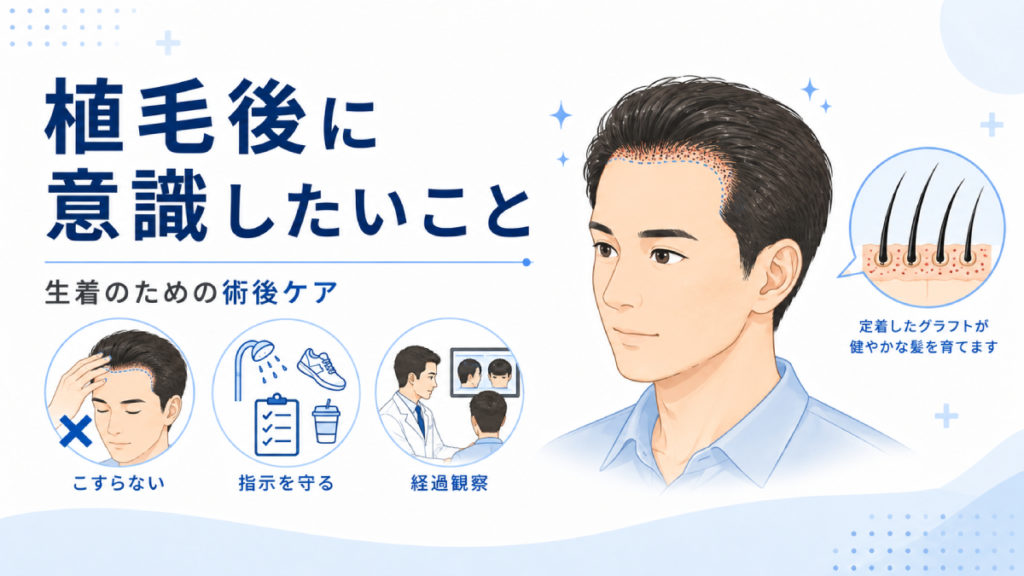 自毛植毛の効果・生着のために術後意識したいこと