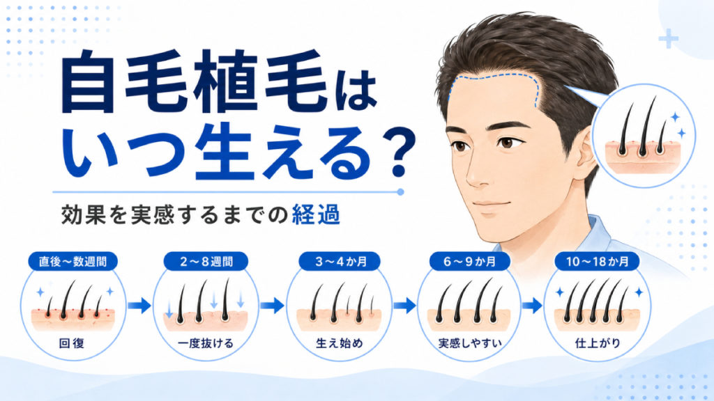 自毛植毛はいつ生える？効果を実感するまでの経過