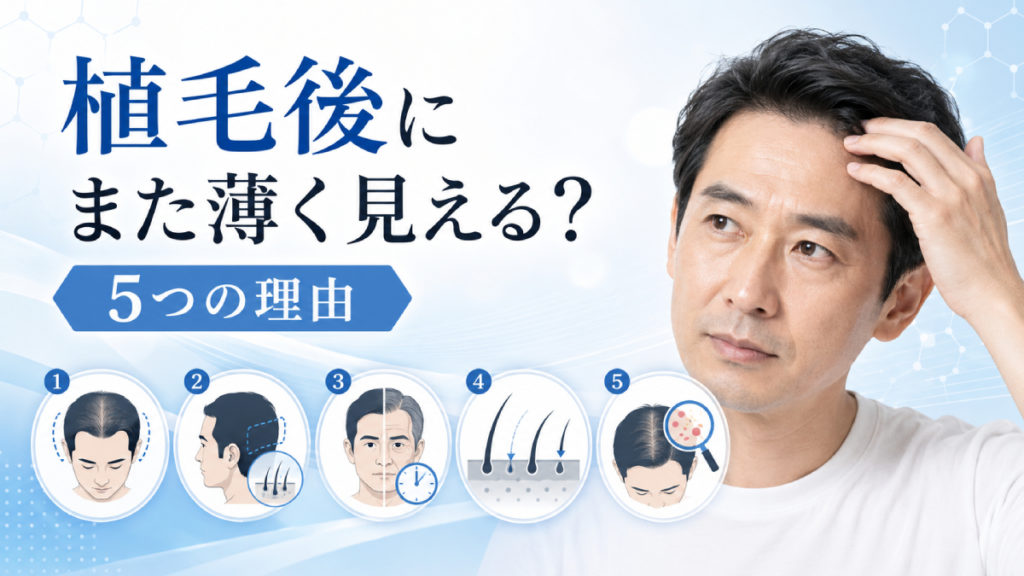 自毛植毛後に再び薄く見えることがある5つの理由