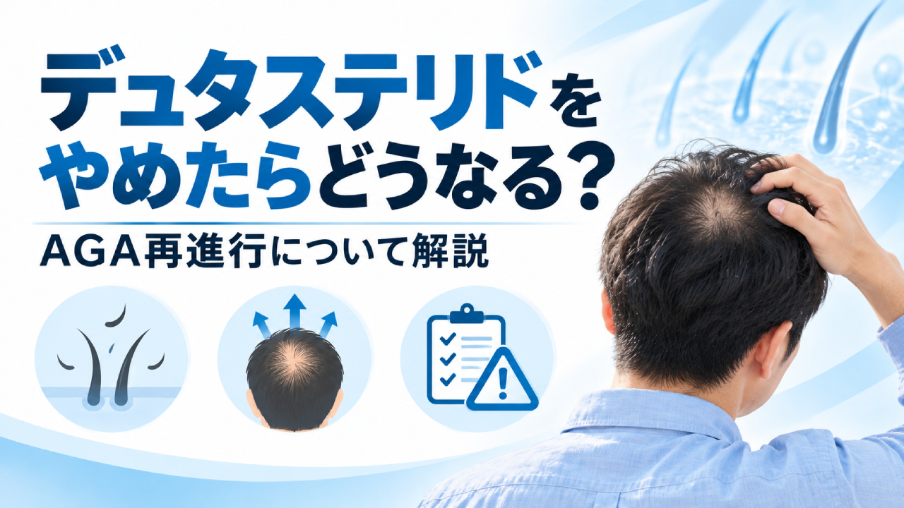 デュタステリドをやめたらどうなる？AGA再進行について解説