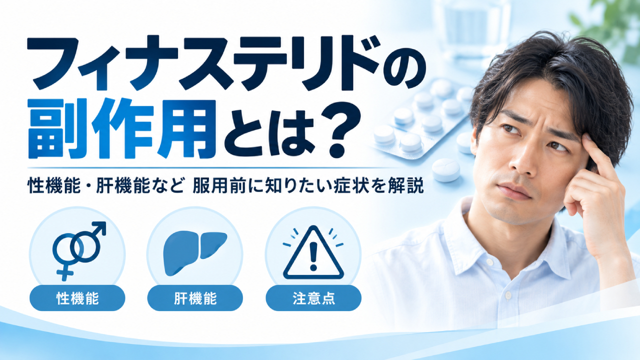 フィナステリドの副作用とは？性機能・肝機能など服用前に知りたい症状を解説